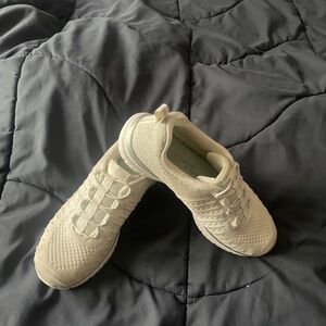 Skechers White Knit Sneakers